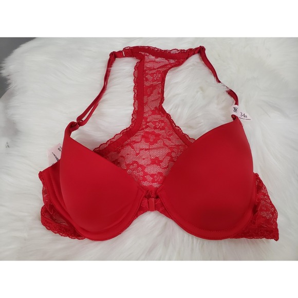 Victoria's Secret Sexy Tee Smooth Lightly Lined Front Close Demi Posey Lace Bra - Picture 1 of 7